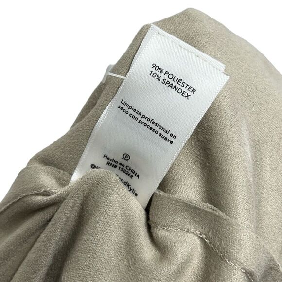 Kendall & Kylie Suede Sleeveless Robe Sweater Soft Tan Long Sweater Vest Belted - Picture 9 of 14